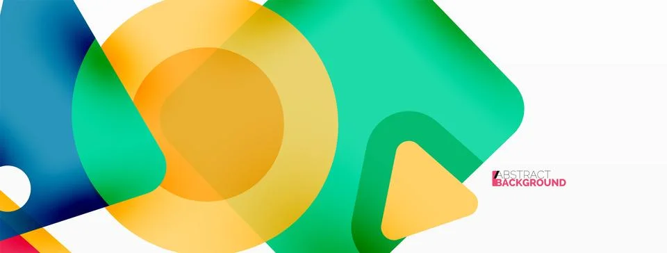 Line, triangle, square and circle primitive composition. Vector geometric Stock Illustration