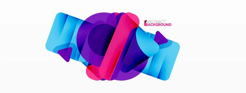 Line, triangle, square and circle primitive composition. Vector geometric Illustrazione stock