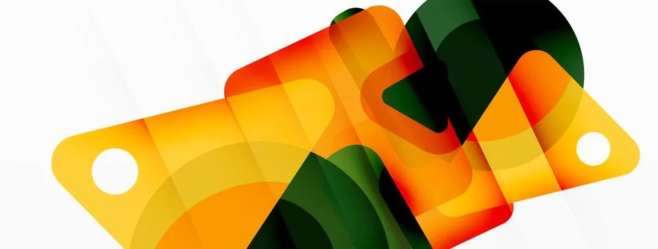 Line, triangle, square and circle primitive composition. Vector geometric Stock Illustration