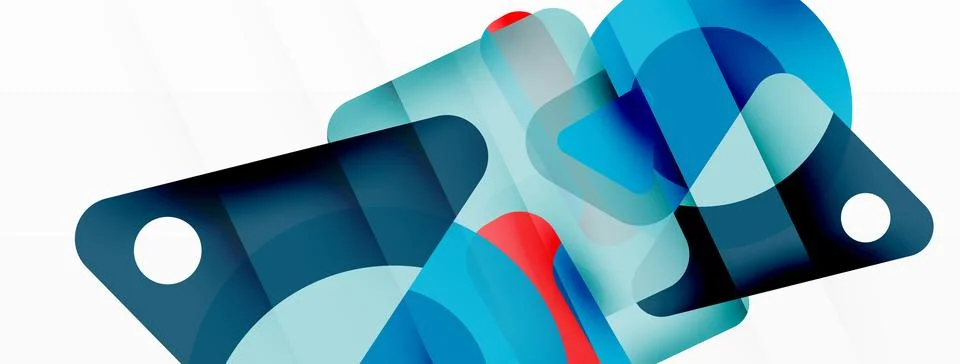 Line, triangle, square and circle primitive composition. Vector geometric Stock Illustration