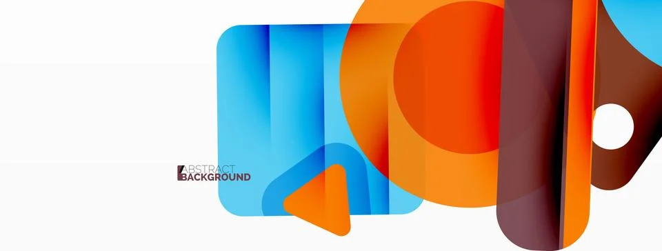 Line, triangle, square and circle primitive composition. Vector geometric Stock Illustration