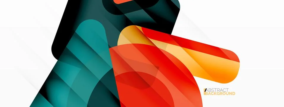 Line, triangle, square and circle primitive composition. Vector geometric Stock Illustration