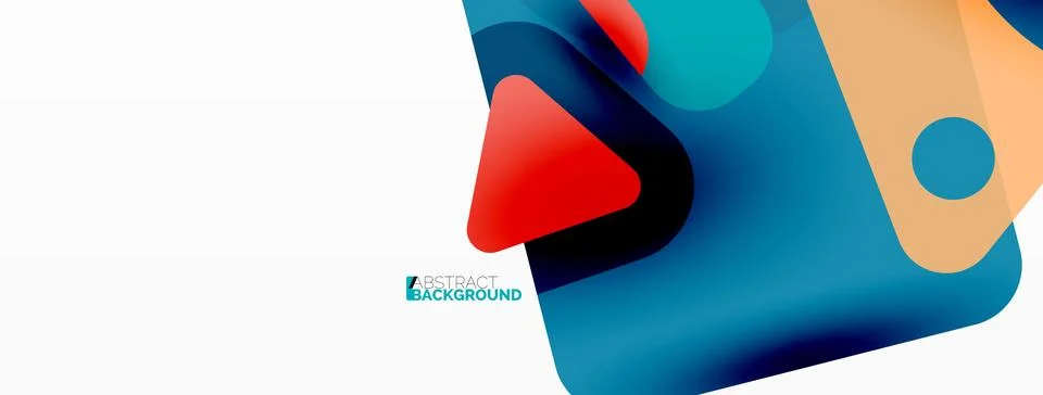 Line, triangle, square and circle primitive composition. Vector geometric 스톡 일러스트