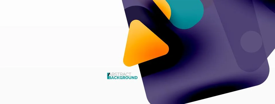 Line, triangle, square and circle primitive composition. Vector geometric Stock Illustration