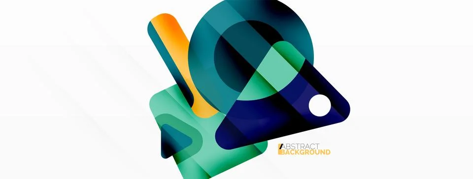 Line, triangle, square and circle primitive composition. Vector geometric Stock Illustration