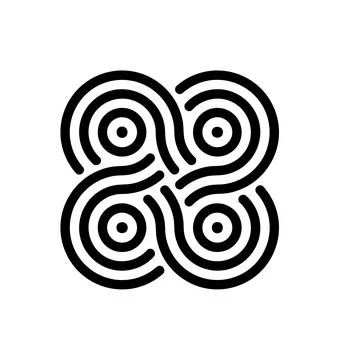 Line two Infinity Logo isolated on White Background. Flat Vector Logo Design  스톡 일러스트