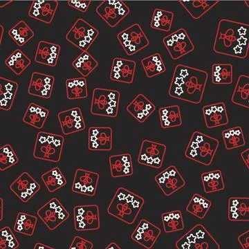 Line Type of bee icon isolated seamless pattern on black background. Sweet イラスト素材