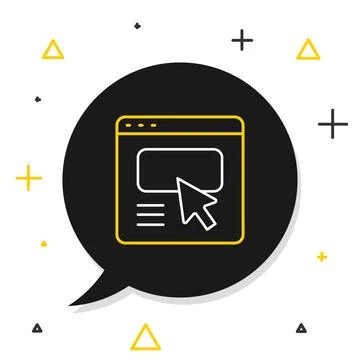 Line UI or UX design icon isolated on white background. Colorful outline co.. Stock Illustration