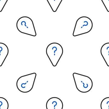 Line Unknown route point icon isolated seamless pattern on white background Stock Illustration