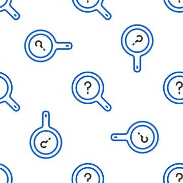 Line Unknown search icon isolated seamless pattern on white background Illustrazione stock