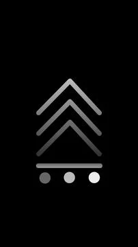 Line Upload Icon Animation on Black Background. Upload Progress, Preloader .. Illustrazione stock