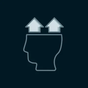 Line User of man icon isolated on black background. Business avatar symbol .. Illustrazione stock