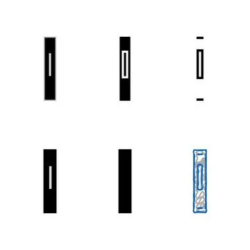 Line variants scroll color icon vector Stock Illustration