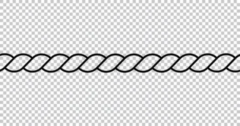 Line vector design illustration of rope string without background Stock Illustration