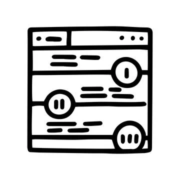 Line vector doodle simple icon landing page Stock-Illustration