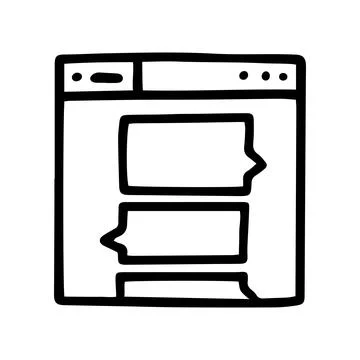 Line vector doodle simple icon anonymous chat Stock Illustration