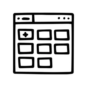 Line vector doodle simple icon add file Stock Illustration