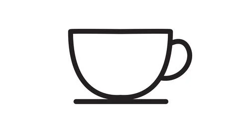 Line vector icon of a coffee cup Stock Illustration
