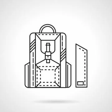 Line vector icon for school knapsack Stock Illustration