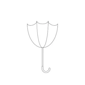 Line vector umbrella and wind, vector illustration icon design element Stock Illustration
