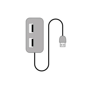Line vector of usb switch,flat design of usb switch Stock Illustration