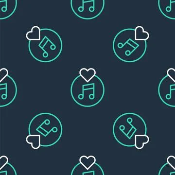 Line Vinyl disk icon isolated seamless pattern on black background. Vector イラスト素材