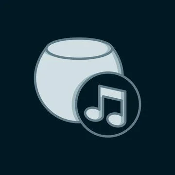 Line Voice assistant icon isolated on black background. Voice control user .. Stock Illustration