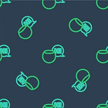 Line Voice assistant icon isolated seamless pattern on blue background. Voi.. Stock Illustration