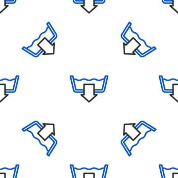 Line Washing modes icon isolated seamless pattern on white background Stock Illustration
