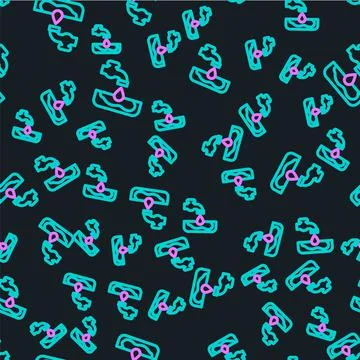 Line Water problem icon isolated seamless pattern on black background. Poor Stock Illustration