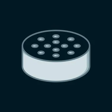 Line Water sensor icon isolated on black background. Flat filled outline st.. Stock Illustration