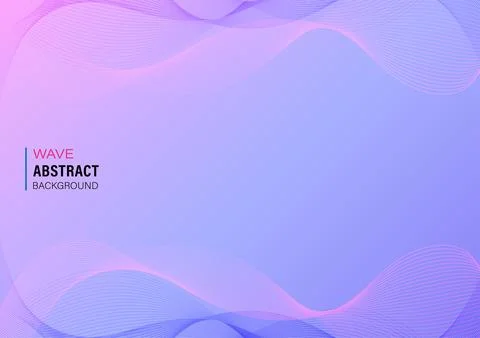 Line wave color gradient abstract background Stock Illustration