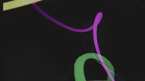 Line, wave, Multi color light on black screen background, Screen saver. Stock Footage 335213207