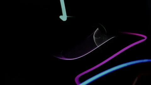 Line, wave, Multi color light on black screen background, Screen saver. Stock Footage 335213209