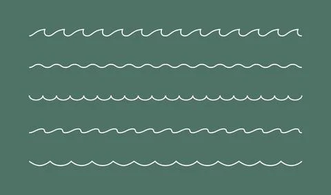 Line wave pattern. Anstract simple linear water, ocean, sea, river symbol Stock Illustration