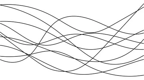 Line wave sound scribble, graphic stroke energy background flow random Stock Illustration