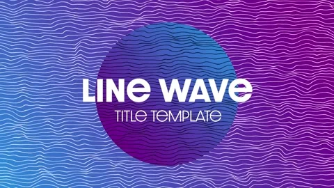 Line Wave Title Stock After Effects