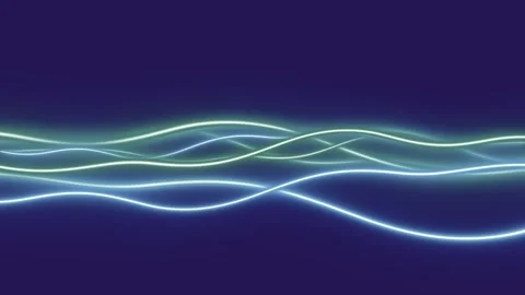 Line waves in blue background Stock Footage 281388930
