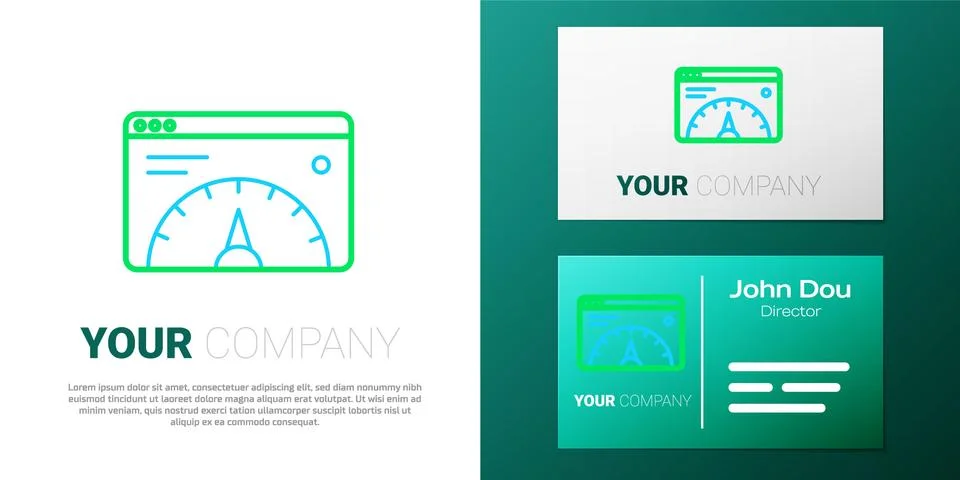 Line Web analytics information and development website statistic icon isolated Illustrazione stock