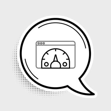 Line Web analytics information and development website statistic icon isolated 스톡 일러스트