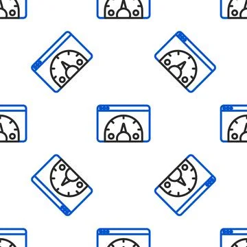 Line Web analytics information and development website statistic icon isolated Illustrazione stock