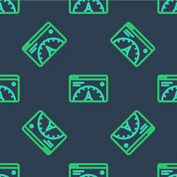 Line Web analytics information and development website statistic icon isolated Illustrazione stock