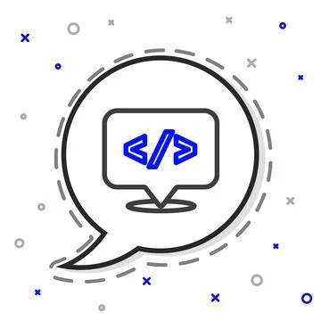 Line Web design and front end development icon isolated on white background Stock Illustration