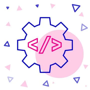 Line Web design and front end development icon isolated on white background Stock Illustration