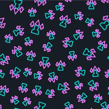 Line Web design and front end development icon isolated seamless pattern on b Stock Illustration