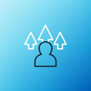 Line Web design and front end development icon isolated on blue background Stock Illustration