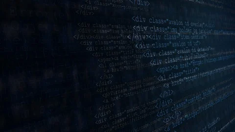 Line of Website Source Codes Running on a Screen. Stock Footage 122766205