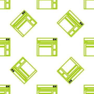 Line Website template icon isolated seamless pattern on white background Stock Illustration