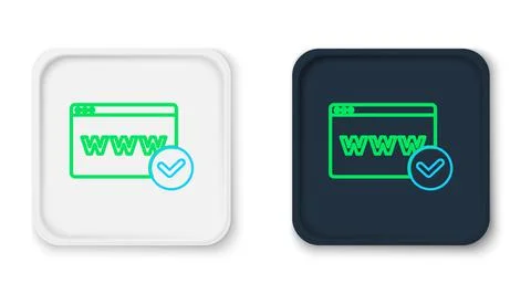 Line Website template icon isolated on white background. Internet communication Stockillustratie