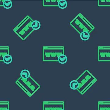 Line Website template icon isolated seamless pattern on blue background Ilustración de archivo